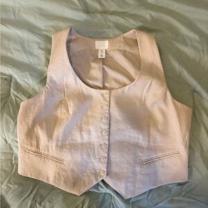 H&M Cream Button-Front Women's Vest